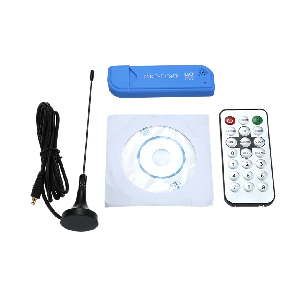 Мини Портативный цифровой USB 2 0 TV Stick DVB-T + DAB FM RTL2832U FC0012 чип Поддержка SDR тюнер