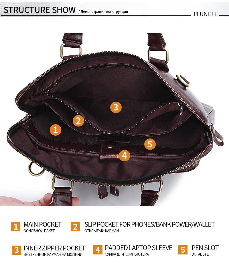 Бренд Piuncle, мужской деловой портфель из натуральной кожи, мужская сумка через плечо, мужская сумка-тоут, сумка через плечо, сумка для компьютера, Роскошная мягкая сумка