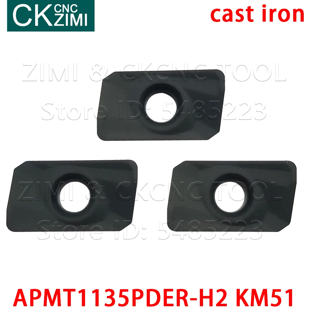 Карбидные вставки APMT1135PDER-H2 вкладыши концевой фрезы фрезерный нож для обработки