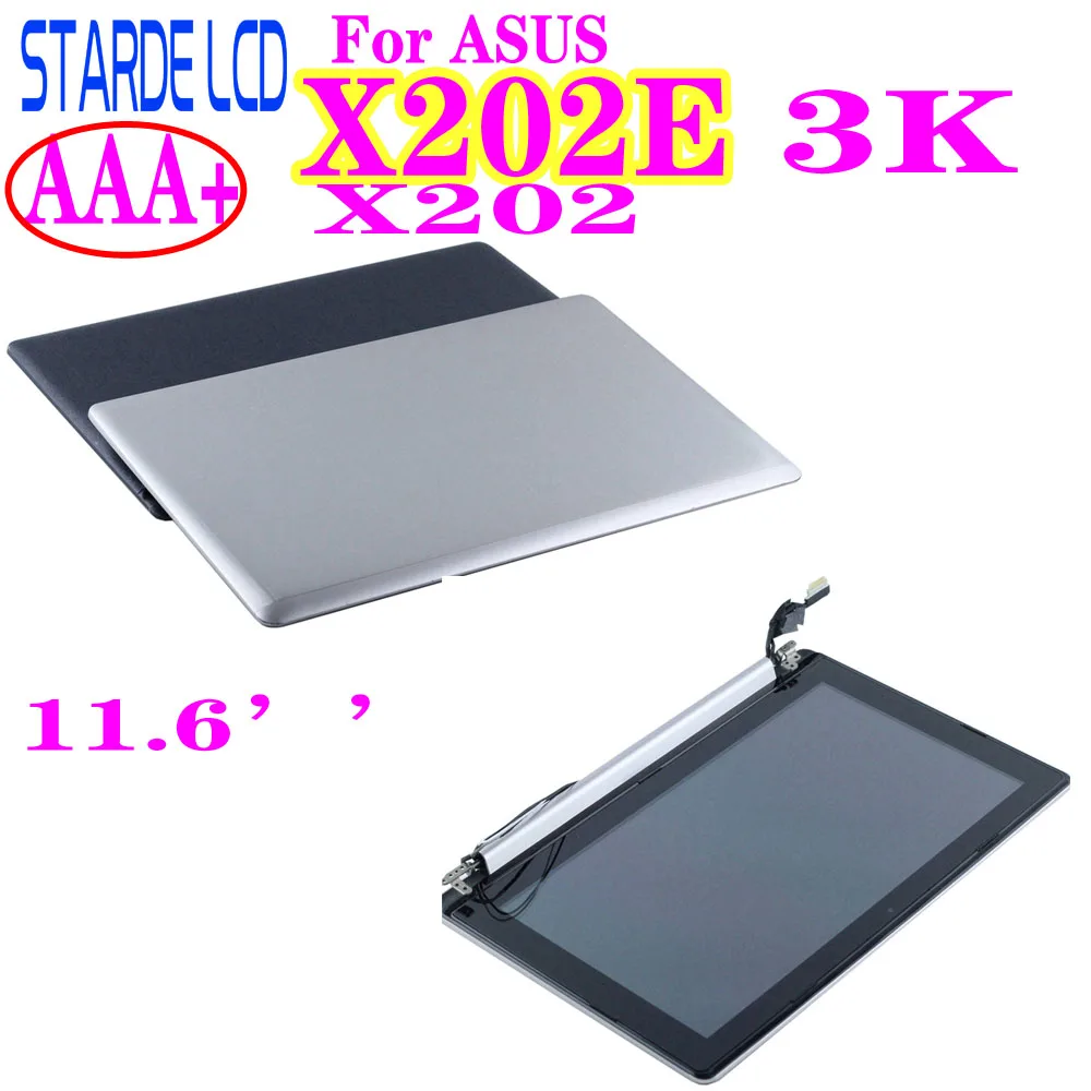 Для ASUS X202E в сборе X202 S200 S200E ЖК дисплей с сенсорным экраном крышка для ноутбука AB ПК