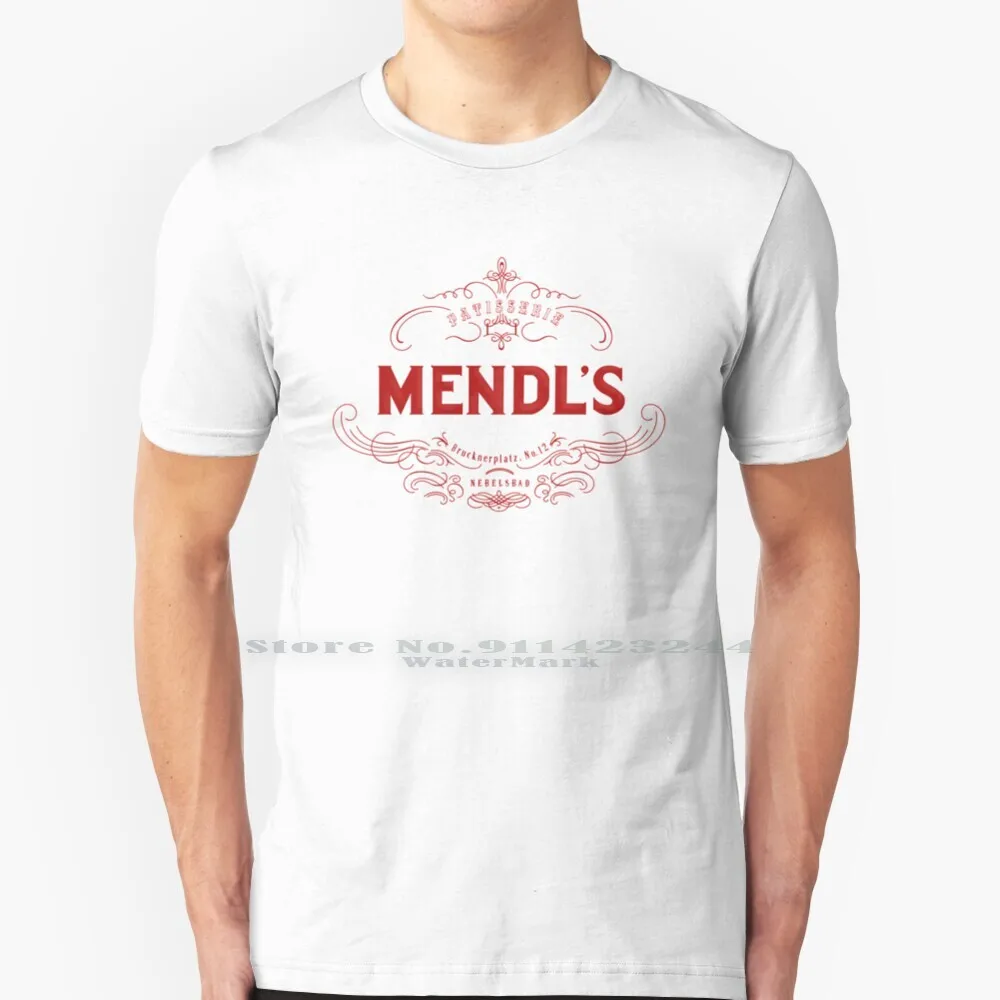 

Mendl's T Shirt Cotton 6XL The Grand Budapest Hotel Mendls Patisserie Wes Anderson Courtesan Au Chocolat