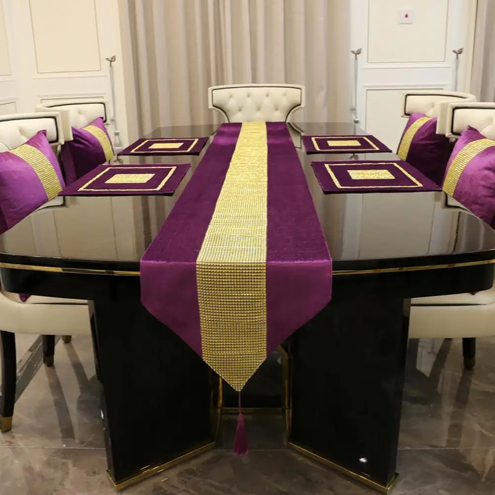 

Useful Tablecloth Eye-catching Lightweight Rectangular Dining Table Dresser Runners Place Mat Table Cover