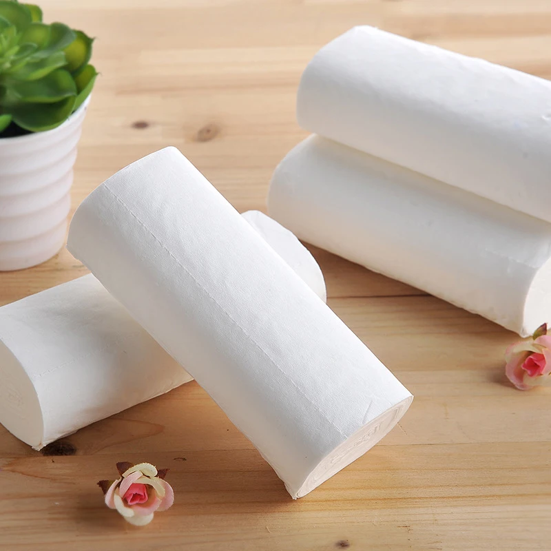 

12pcs Coreless Toilet Paper Roll Household 4-layer Thickened Soft Safe Wood Pulp Toilet Roll SN-Hot