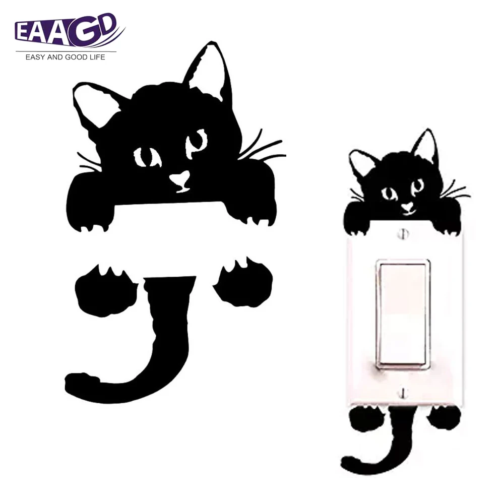 2 набора переключатель наклейка милый мультфильм для виниловых стен украшения