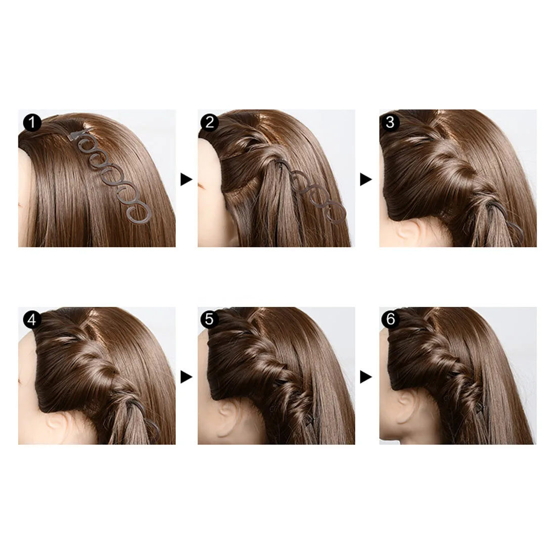 2PCS Women Fashion Flower Magic Hair Clip Bride Stylist Queue Twist Plait Braid DIY Hairstyle Styling Accessory 2021 |