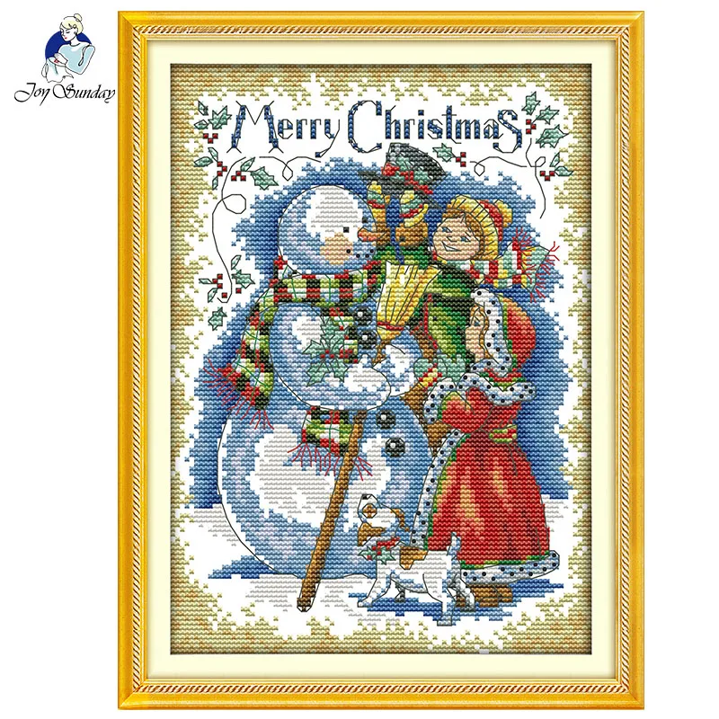 Набор для вышивки крестиком Joy Sunday на Рождество DMC 14CT украшение дома|Упаковка| |