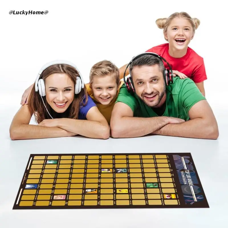 

Anime Bucket List Gift for Anime Enthusiasts 16.53x23.38''Gold foil Anime Poster