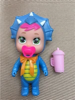 12cm crying baby doll with pacifier bottle for kids tears dolls diy toy cry doll children birthday christmas gifts
