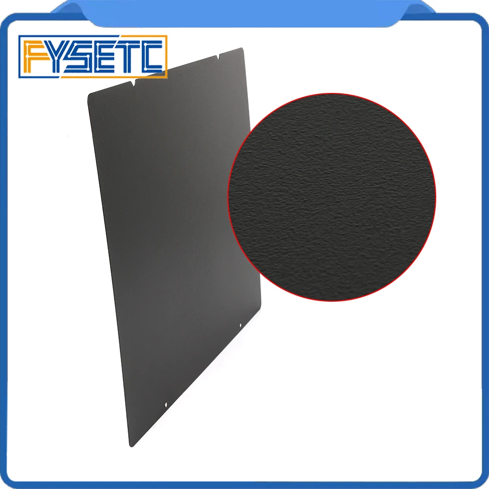 Черная двухсторонняя текстурированная пластина PEI с порошковым покрытием 310x310 мм