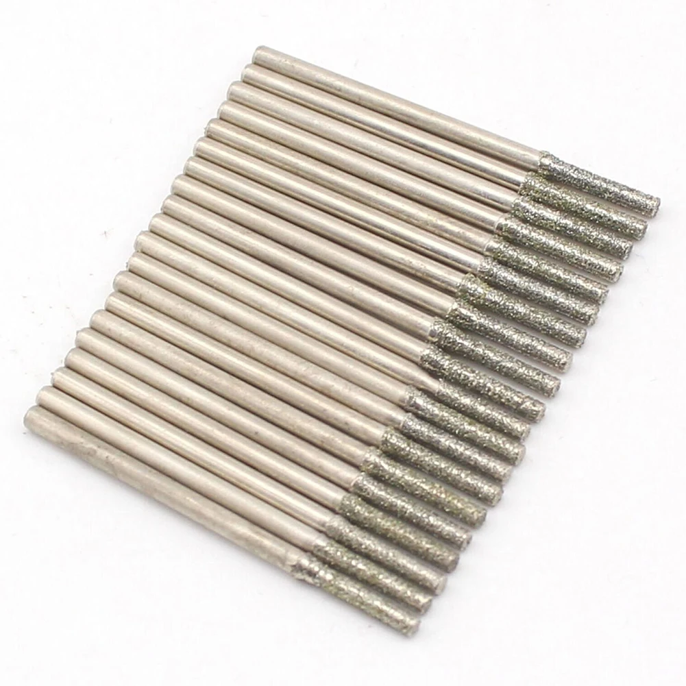 

30Pcs 2.0mm Diamond Saw Drill Hole Cutter Coated Solid Bit For Gemstone Diamond Coated Tipped Drill Bit For Tile Jewellery Glass