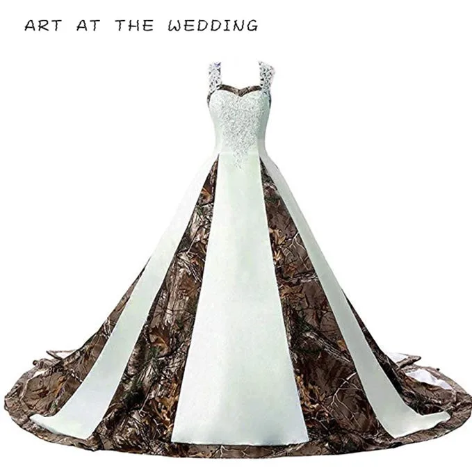Винтажные Свадебные платья с кружевом камуфляжные 2020 стиль Criss Crop изготовление
