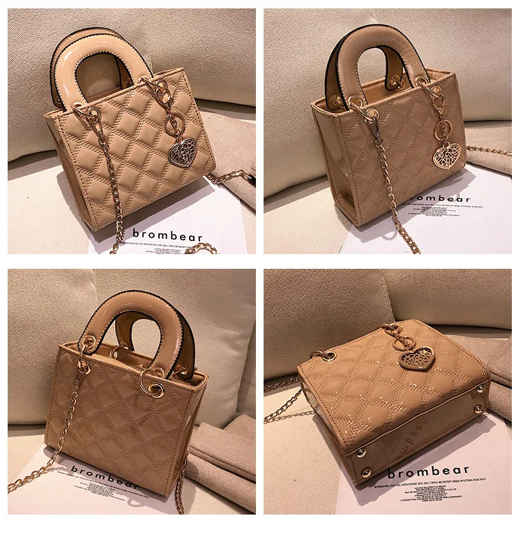 

Bolsas de marca de luxo 2021 nova moda de couro envernizado de alta qualidade bolsa de ombro de designer feminina
