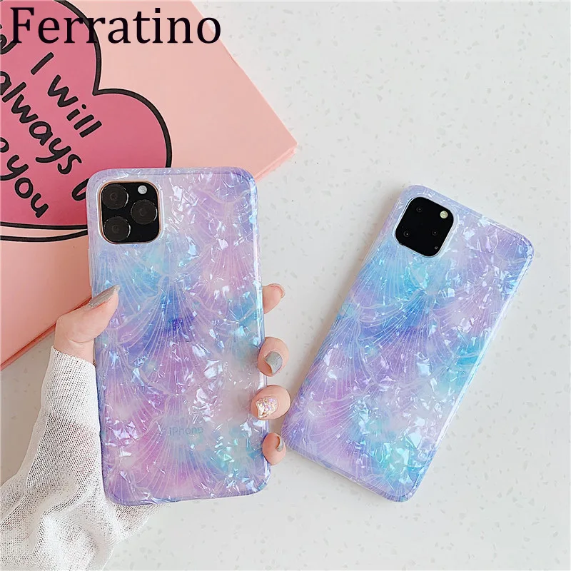 Фиолетовый морской чехол силиконовый для iPhone 11 2019 Pro Max Модный мягкий XR X XS 7 8 Plus 6 6s