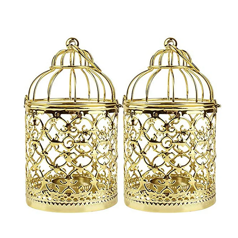 

Bird Cage Candlestick Hanging Candles Holders Bedroom Metal Wax Holder Livingroom Hollow Bougle Cover Wedding Props Home Decor
