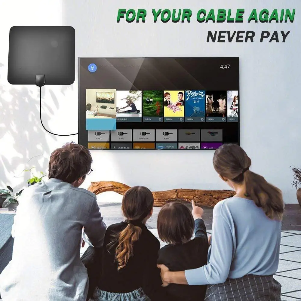 Цифровая ТВ антенна HDTV мини HD 1080P с плоским сигналом усилитель цифрового для
