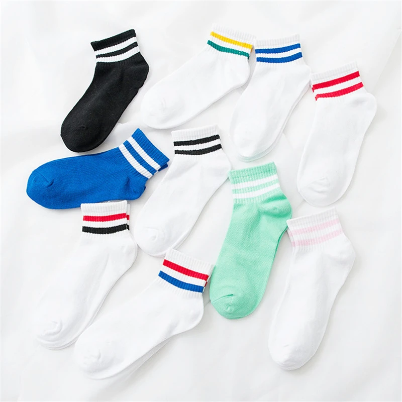 1 пара носки унисекс 10 Цвета двумя полосками в классическую полоску для любителей