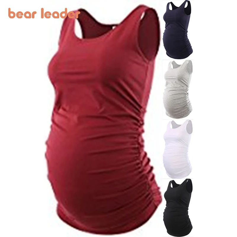 

Bear Leader Maternity Summer Casual Vests 2021 New Fashion Pregnancy Women Solid Color Tank Tops Pregnant Prenatal Clothes Suits