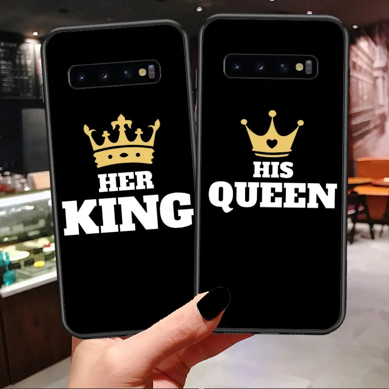 Пары ее король его королева чехол для телефона Samsung Galaxy S7 Edge S8 S9 Plus S10 S20 Note 9 10