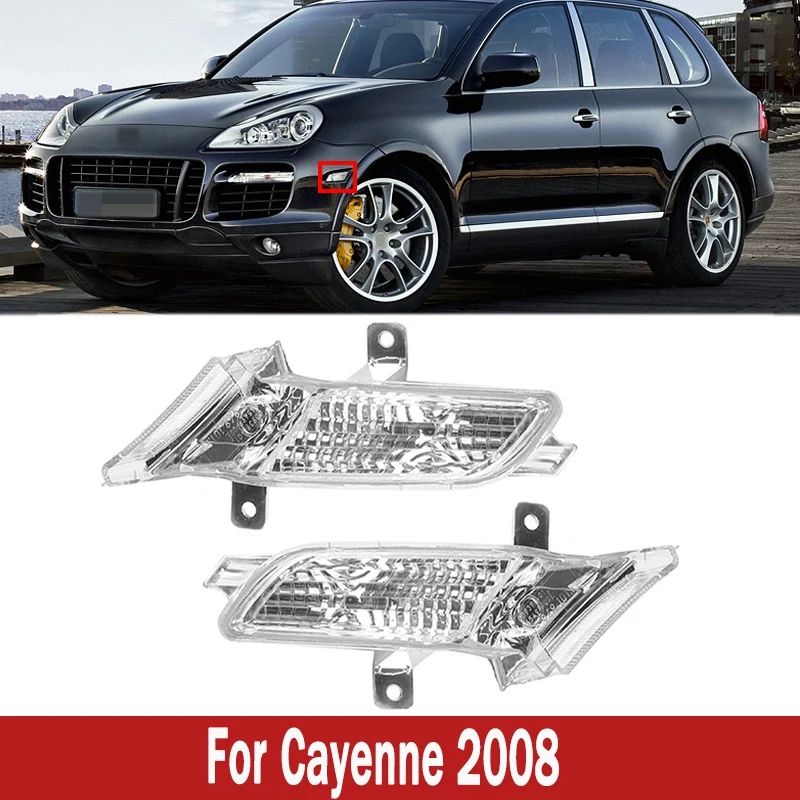 

2Pcs Car Bumper Side Marker Light Turn Signal Light Lamp for 2007-2010-Porsche Cayenne 95563103501 95563103601