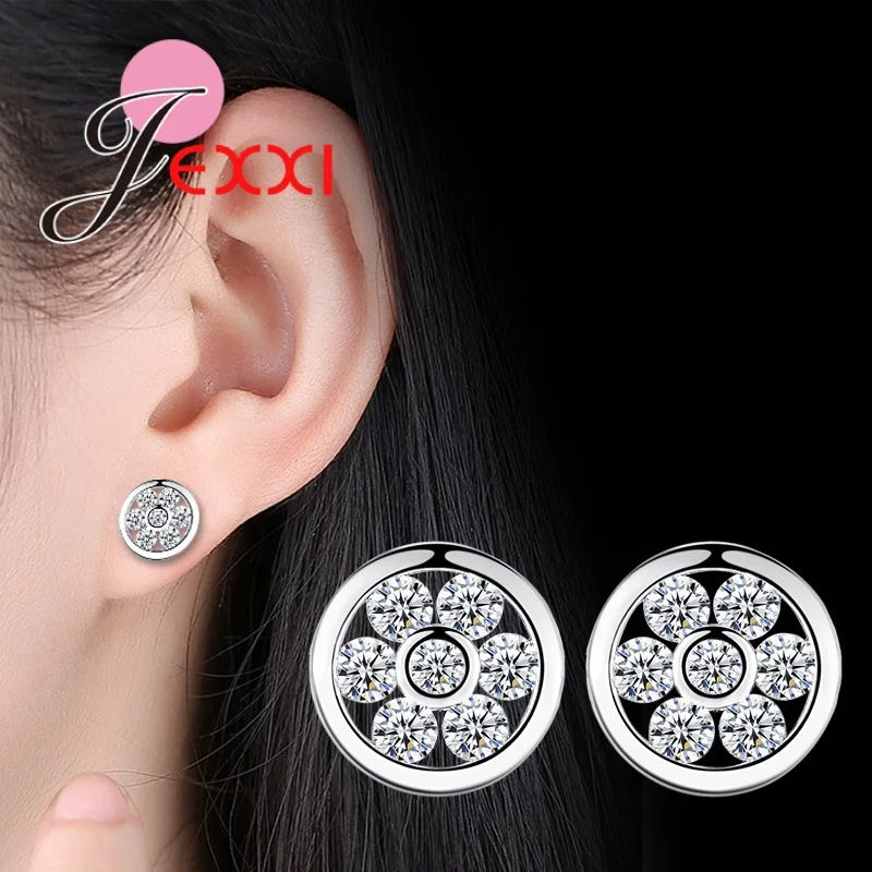 Комплект из колье и серёг серебра 925 пробы с фианитом | Украшения аксессуары