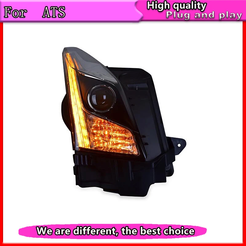 

Car Styling For Cadillac ATS headlights For ATS LED head lamp led front light Bi-Xenon Lens xenon HID