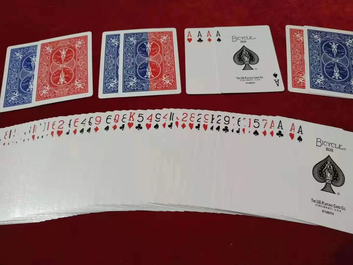 1 колода 52 оттенка красного V3 от Shin Lim Card волшебные фокусы трюки Магия Крупным