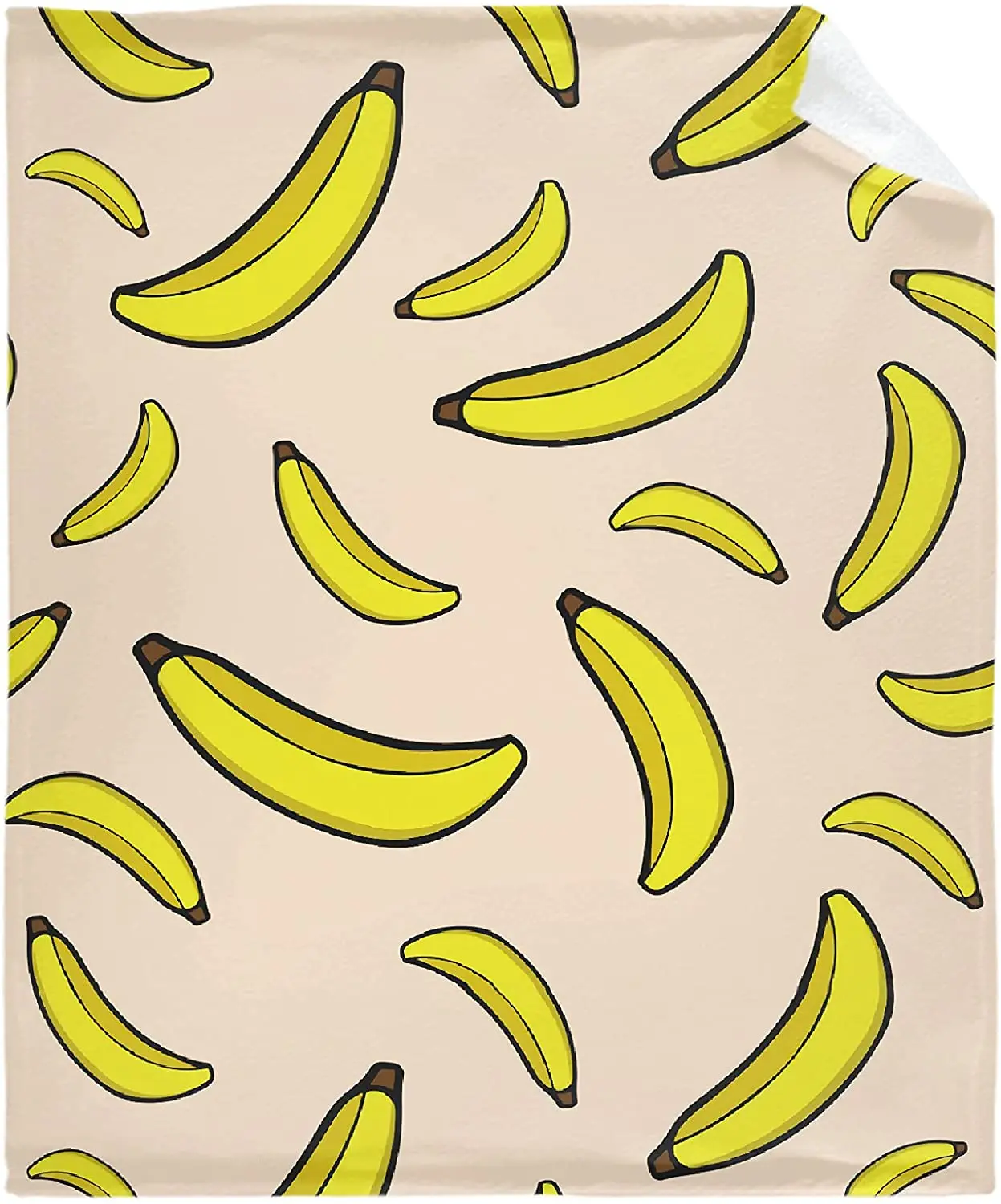 

Qutown Summer Yellow Banana Fruit Blanket Throw Soft Lightweight Warm Cozy Flannel Fleece Women Adults and Kids Gifts for Couch