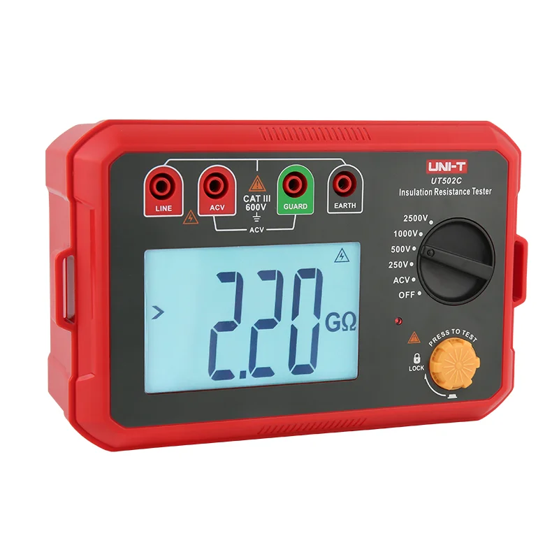 UNI-T UT502C тестер сопротивления изоляции/2500 В 20 Ом Цифровой мегомметр/тестер