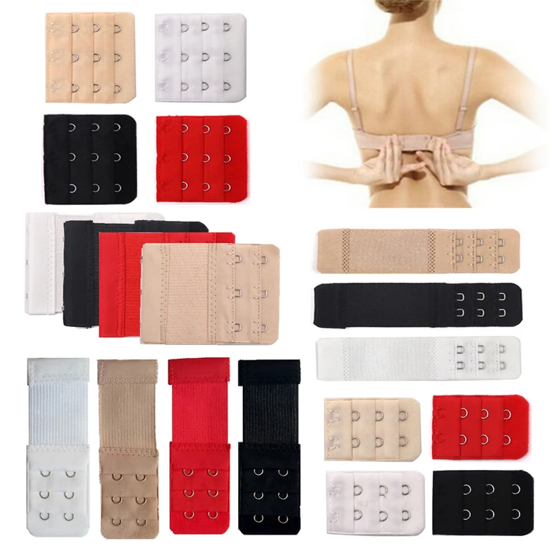 

3/4/6/8Pcs Nylon Women's Bra Extender Adjustable Bra Extension Expander Strap Hook Clasp Belt Buckle Intimates Accessories