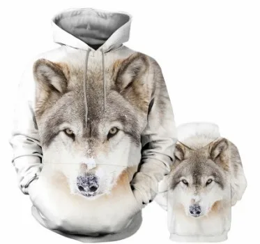 

2020 New wolf head hoodies Men's hoodie autumn Winter hip hop hoody Tops Casual Brand 3D wolf head Hoodie Sweatshirt pullover