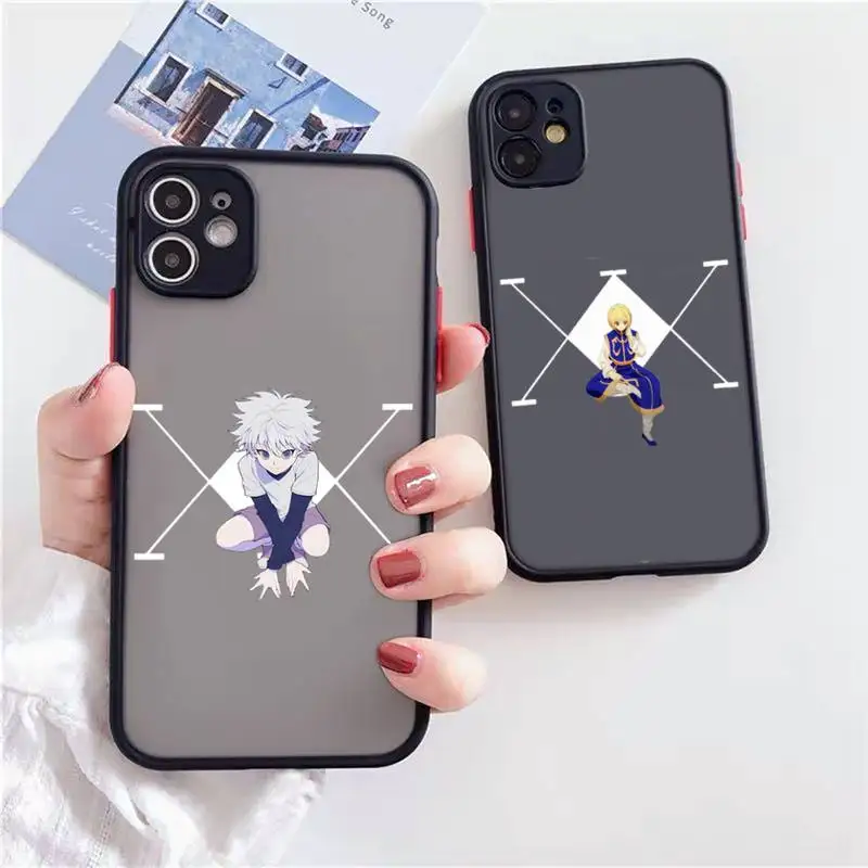 

Hunter HXH Anime Hunter X Phone Case For iPhone 12 11 Mini Pro XR XS Max 7 8 Plus X Matte transparent Back Cover
