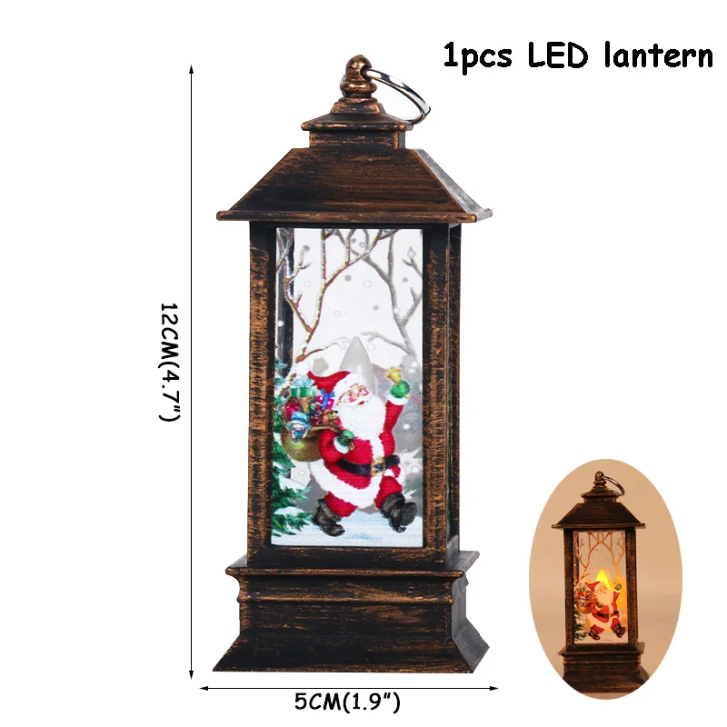 1pcs LED lanternC Рождественские украшения, подарочные пакеты, год, Noel, рождественская елка, Упаковочная Сумка, navidad, коробка для конфет, рождественские украшения для дома - Цвет: 1pcs LED lanternC
