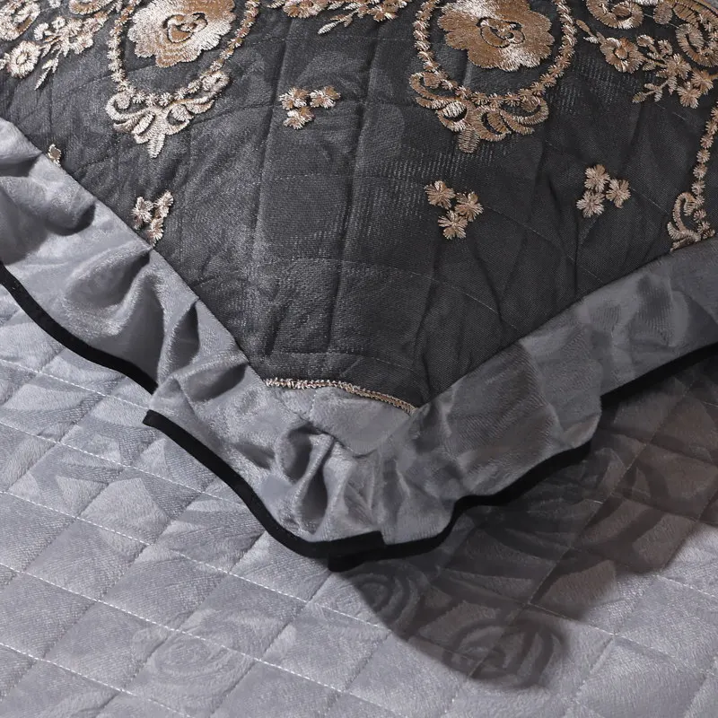 2 шт. бархатная кружевная наволочка для подушки одноцветная прямоугольная