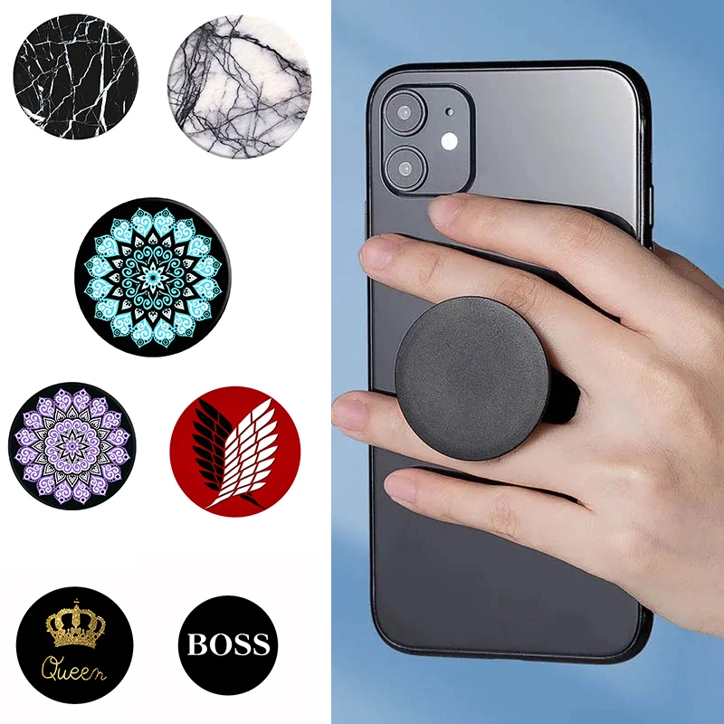 

Universal Solid Round Airbag Mobile Phone Holder Socket Finger Kickstand Handsfree Desk Expanding Stands Grips Support Telephone