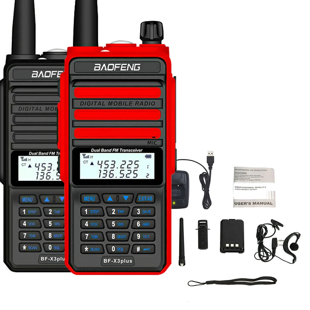 18w walkie talkies long distance radios high power triple frequency dual transmitter dual display portable ham radio free global shipping