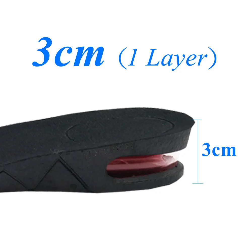 Height 3cm 3-9 см, увеличивающая рост стелька, подстилка, регулируемая высота, подтяжка обуви, вставка на каблуке выше, для женщин, мужчин, унисекс, качественные подушечки для ног - Цвет: Height 3cm