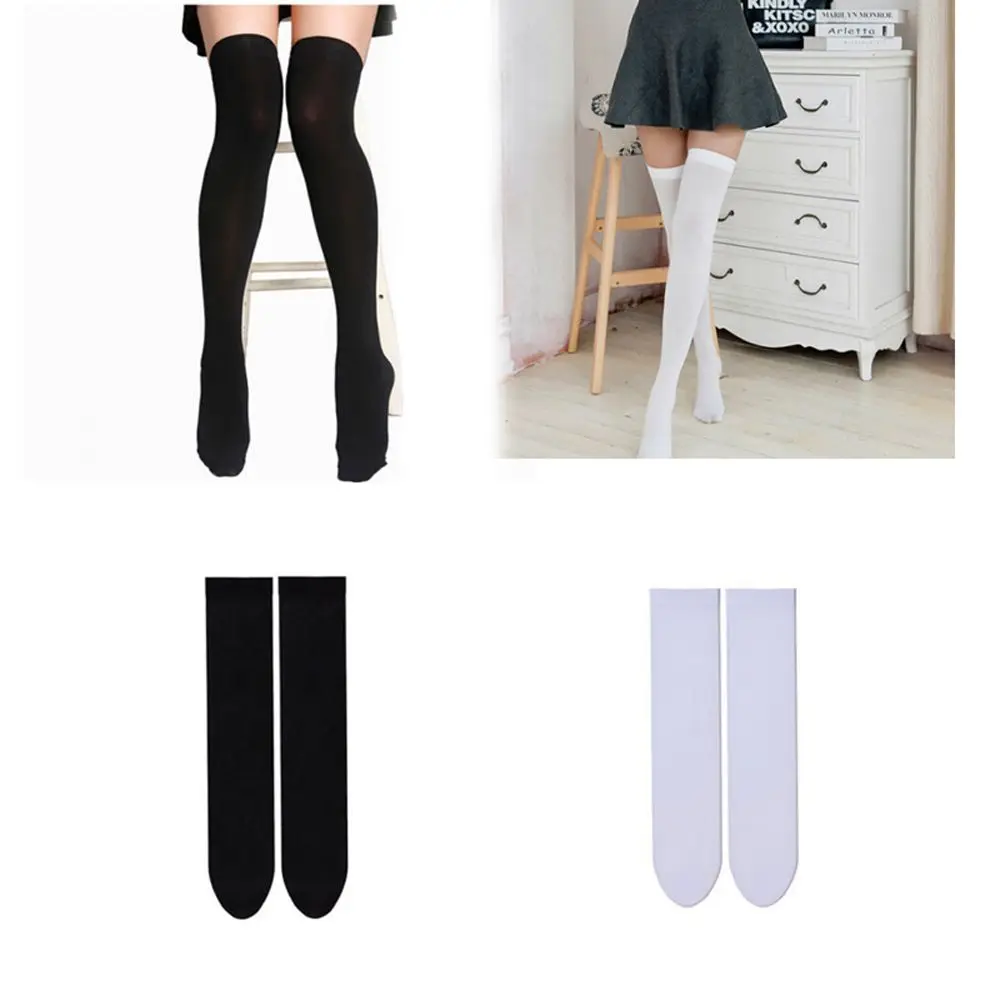 

Nylon High Knee Socks Women's Thigh High Stockings Over Knee Stockings for Girls Ladies Long Sexy Stocking