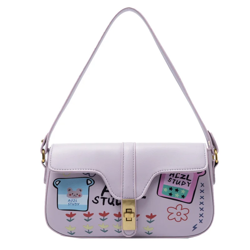 

Underarm Bags Fashion Women Messenger Graffiti Pictures Crossbody For Ladies Luxury Handbags Designer Totes