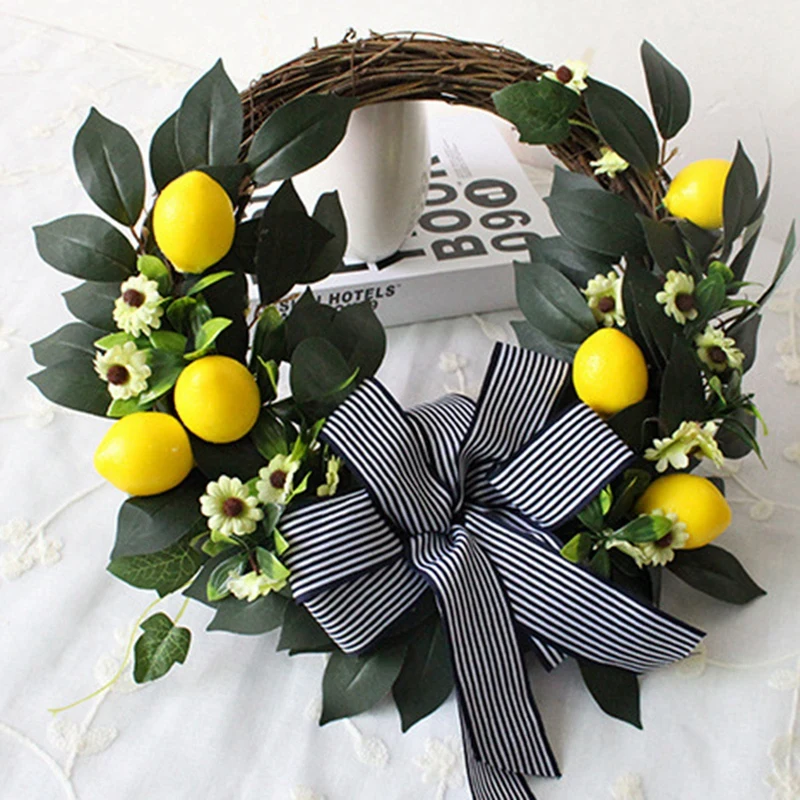 Венок с изображением лимона призрака американский пасторальный домашний декор