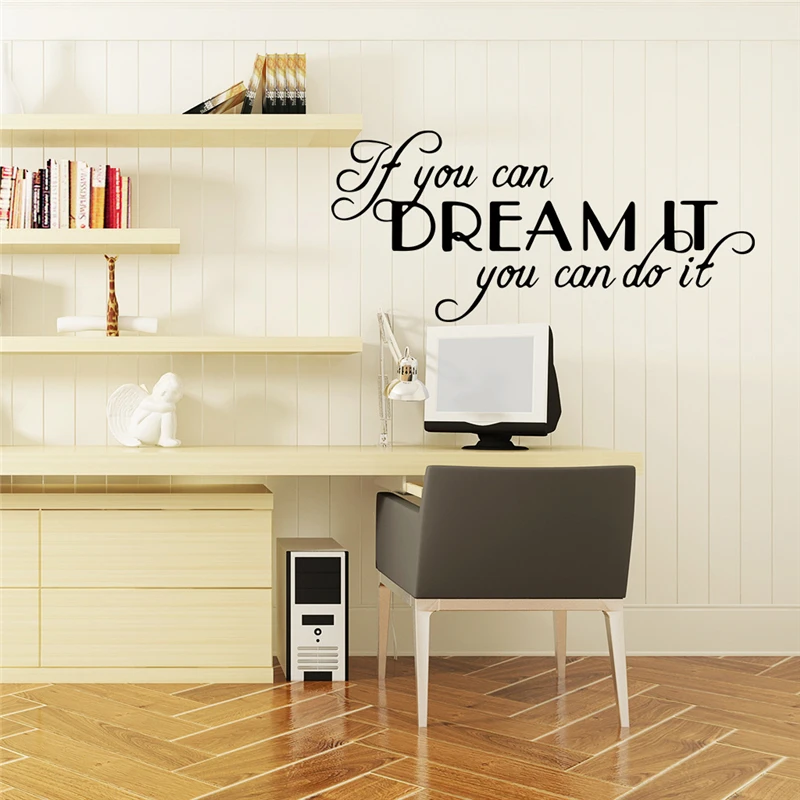 Вдохновляющее Наклейка Настенная Слова украшение для комнаты в эстетике