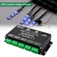 dc5v 24v 12 channels dmx 512 rgb led strip controller dmx decoder dimmer driver use led strip module car light control accessor