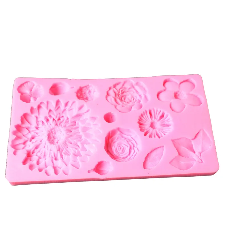 3D силиконовые формы в виде цветка помадка ремесло торт Конфеты Шоколад мастика