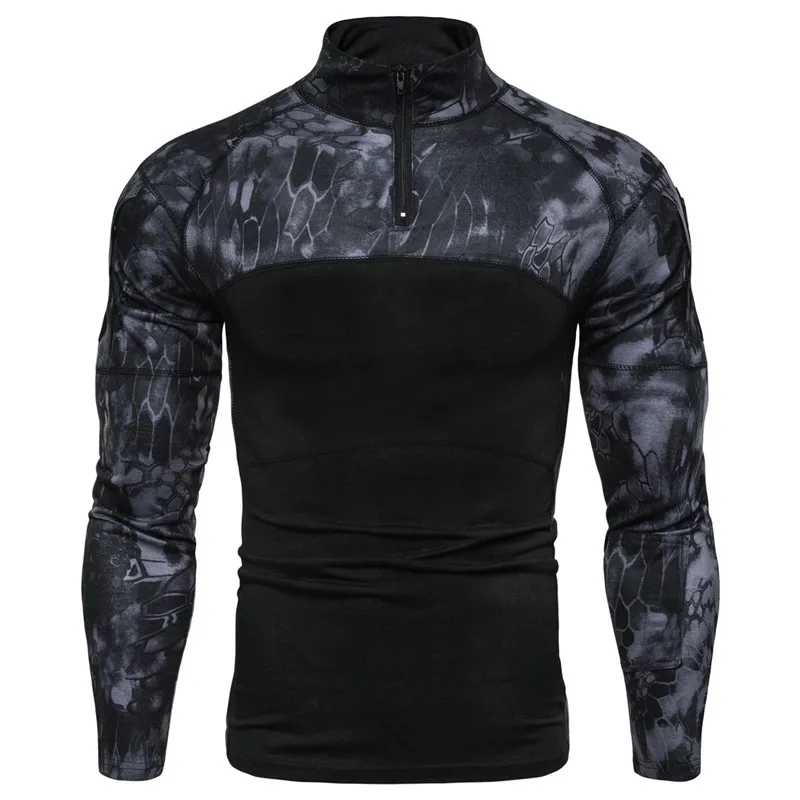 

Men Quick Dry Military Army T Shirt Long Sleeve Camouflage Tactical Shirt Combat Soldier Field Shirts For Hunting Outwear