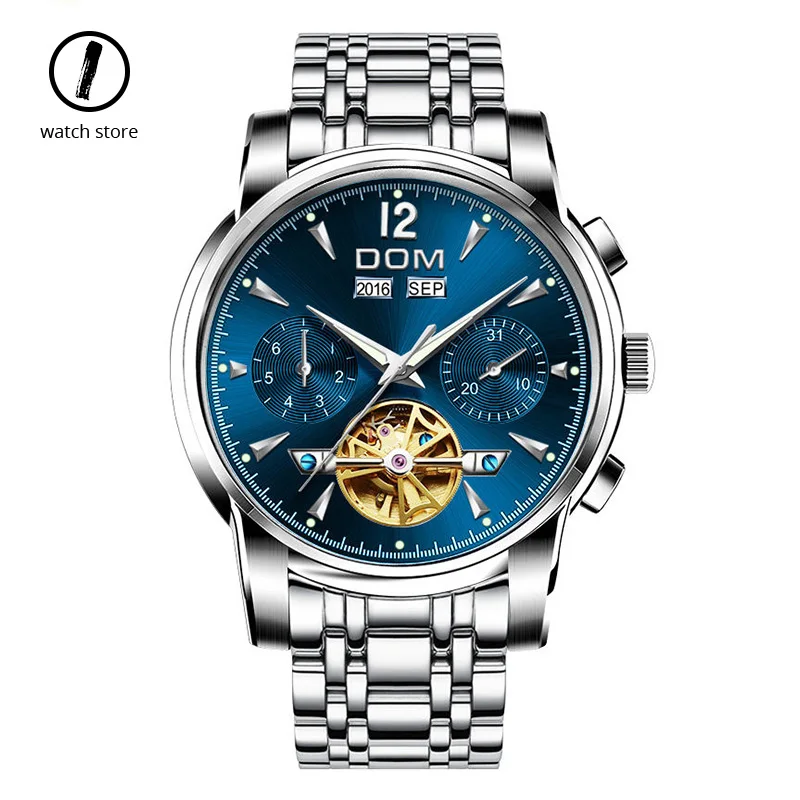 Switzerland Dom механические часы с турбийоном мужские роскошные брендовые