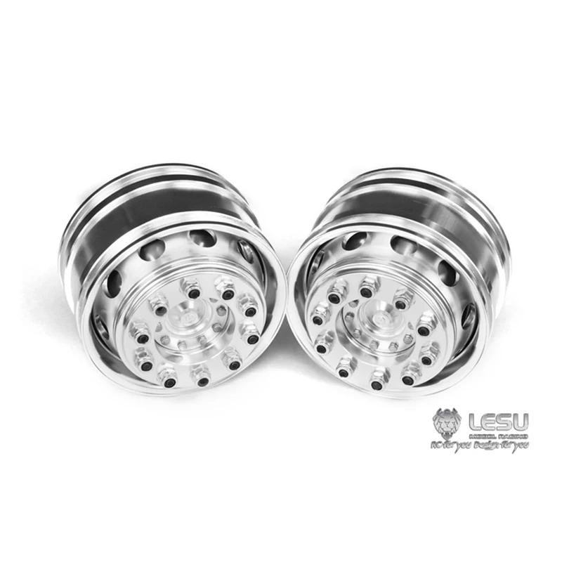 Металл LESU Powered Axles передние ступицы колеса для 1/14 Радиоуправляемый тягач Tamiya