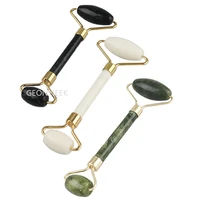green black jade roller massager for face natural stone slimming lift massage facial tools for chin neck beauty skin care tools