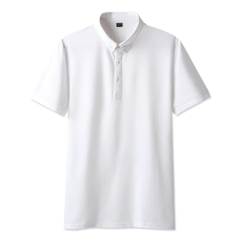 

Мужская хлопковая рубашка-поло, однотонная Повседневная деловая рубашка с коротким рукавом, одежда больших размеров, лето M-3XL