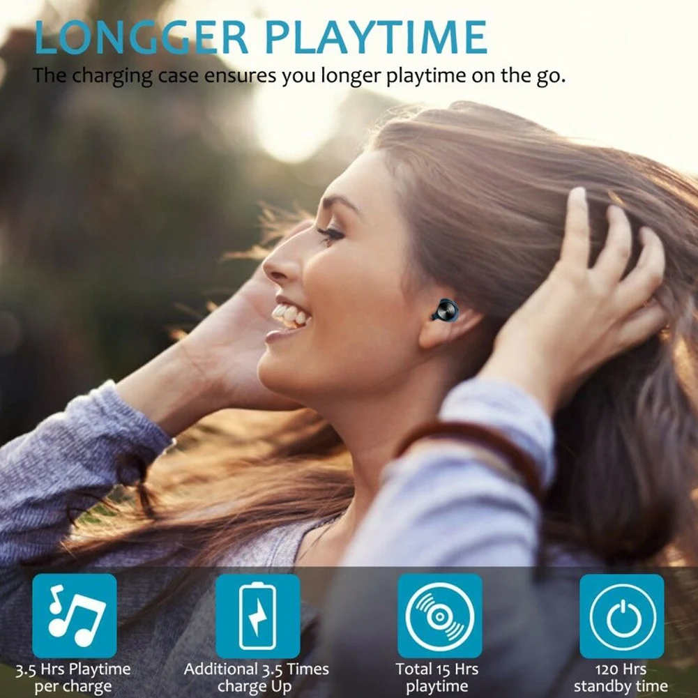 Mini In-Ear Waterproof Wireless Stereo With Mic Automatic Pairing Handsfree Sports Tablet Bluetooth Earphone Smart Phone V5.0 |