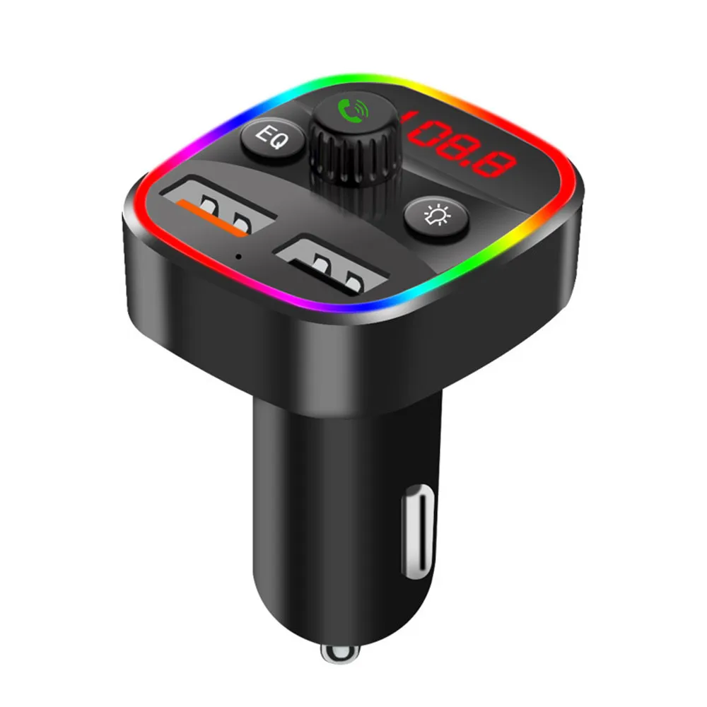 FM-трансмиттер автомобильный беспроводной с Bluetooth 5 0 и двумя USB-портами |