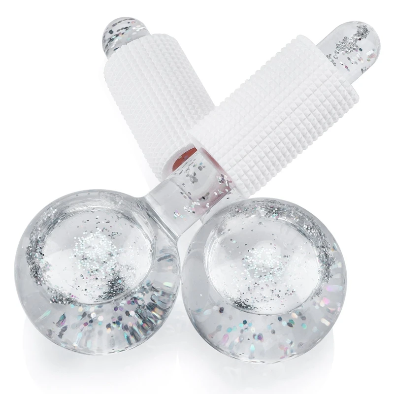 

1Pair Large Beauty Ice Hockey Energy Beauty Crystal Ball Facial Cooling Ice Globes Water Wave Face Eye Massage Skin Care